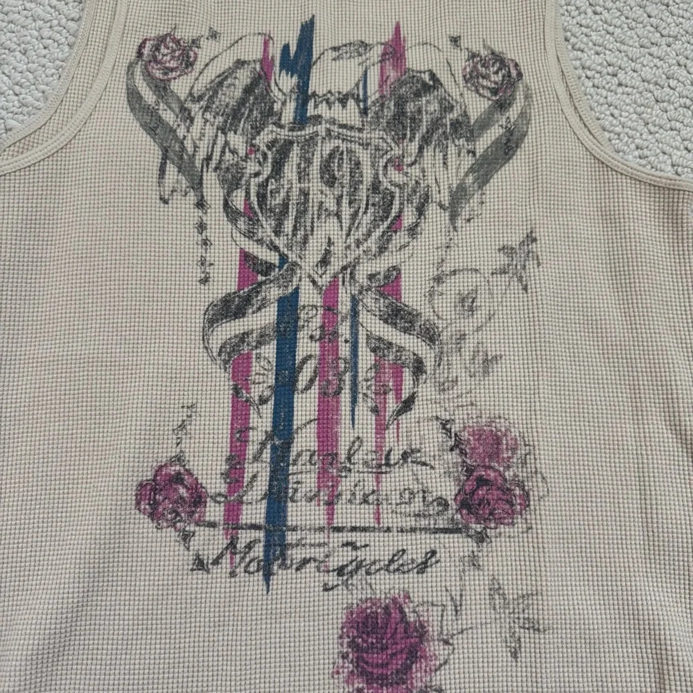 Harley-Davidson Beige Waffle Knit Top - Picture 5 of 6